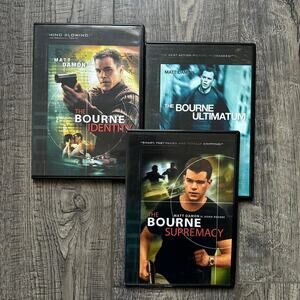Jason Bourne Trilogy Matt Damon Action Complete Movie DVD Lot
